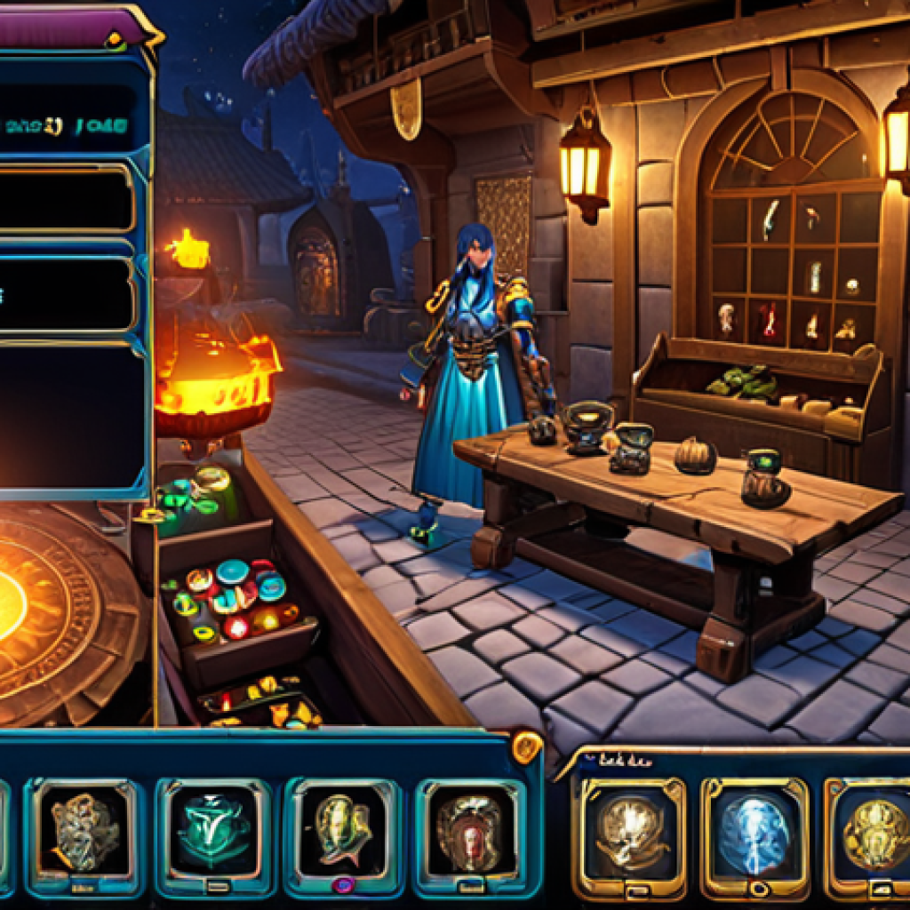 **

"A vibrant and bustling in-game marketplace scene, filled with diverse characters trading items. Focus on the intricate details of the items being exchanged, showcasing a rare 'Espada de la Noche Eterna' (Sword of the Eternal Night) glowing faintly. Include UI elements like chat windows and price listings, but keep them subtle. The overall atmosphere should be lively and inviting, reminiscent of a classic fantasy RPG."

**