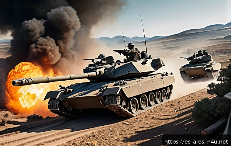 아레스 적응형 전투 공략 - A dynamic battle scene set on a sprawling, multi-flank map, featuring diverse military units includi...
